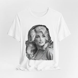 Dolly Parton Unisex Black And White Portrait Graphic T-Shirt